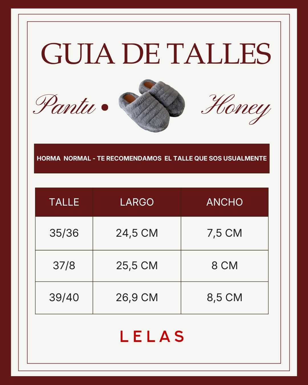 Gu&iacute;a de talles